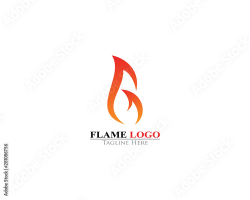 Fire Flame logo template icon design