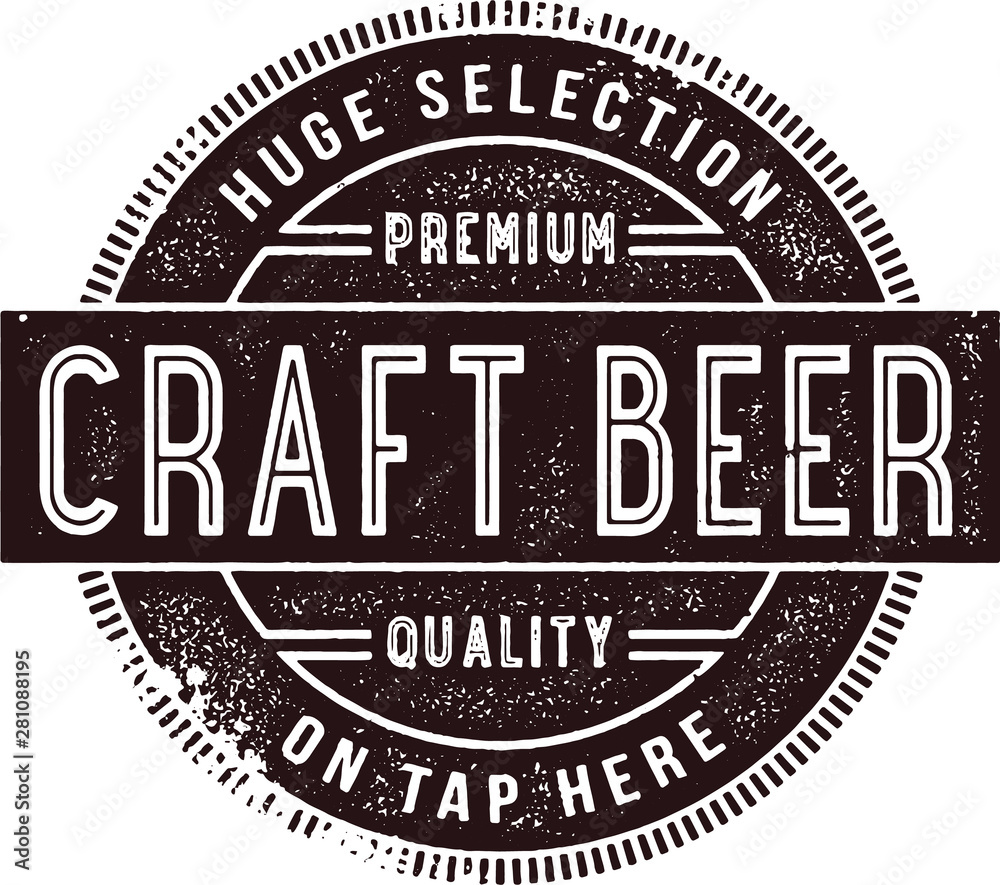 Vintage Craft Beer Bar Sign