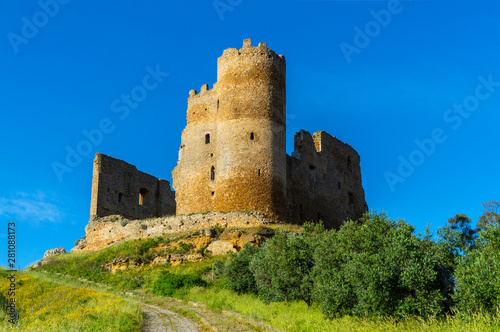View of Mazzarino Medieval Castle  Caltanissetta  Sicily  Italy  Europe