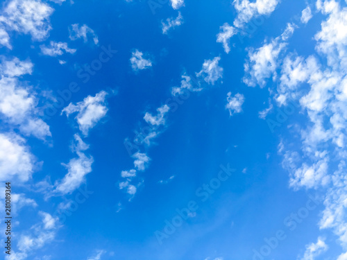 White clouds and sky