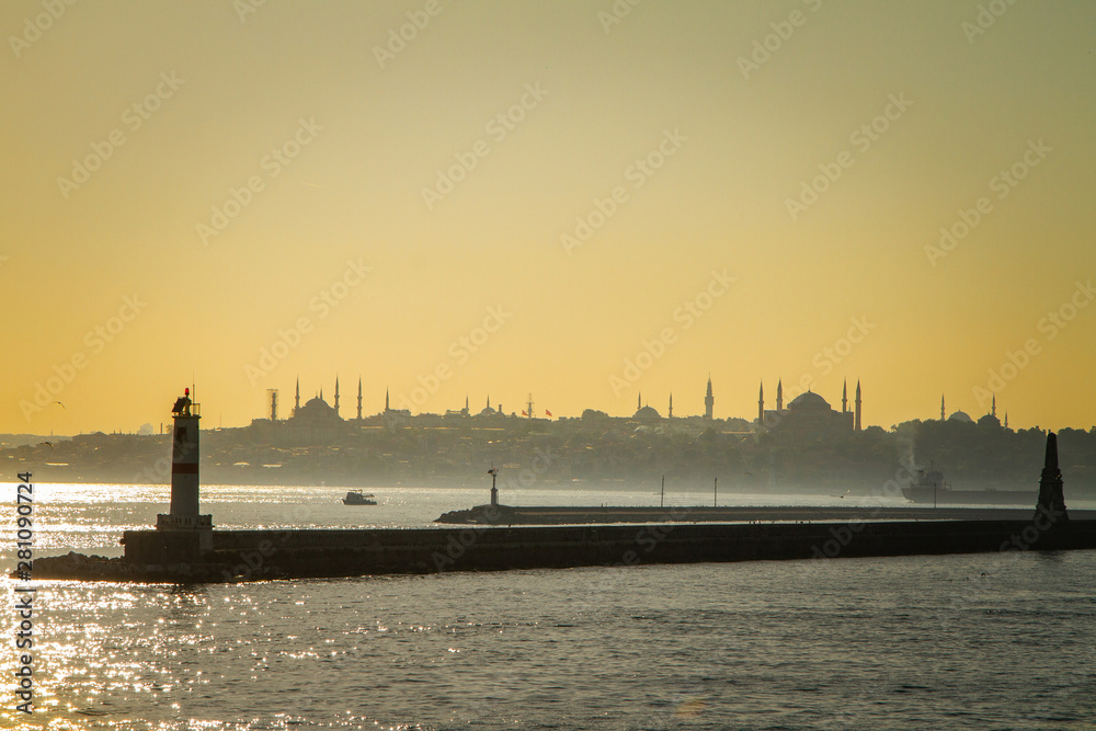 Istanbul, Turkey. Beautiful sunset.