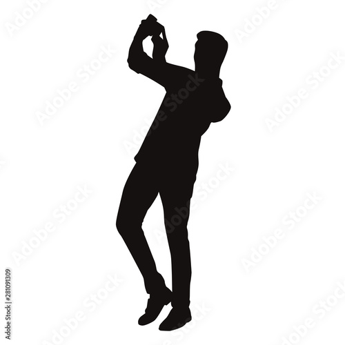 Man Taking Selfie Silhouette