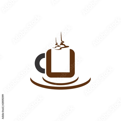 Coffee cup logo design vector