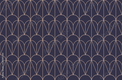 Classic art deco seamless pattern. Geometric stylish ornament. Vector antique texture.