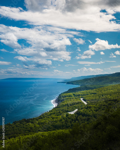 Coastal highway on the east coast of Canada photo