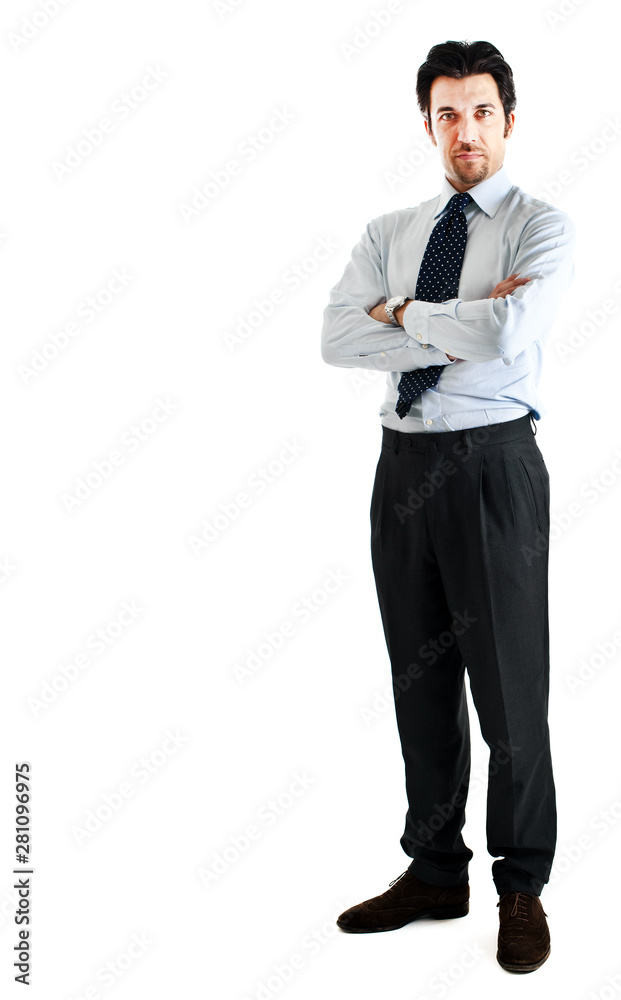 Young manager portrait isolated on white Young manager portrait isolated on white