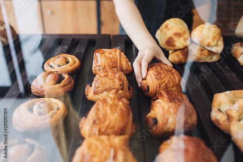 Fresh Pastry at Bakery Vitrine photo