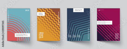 Minimal covers design. Colorful halftone gradients. Future geometric patterns. Eps10 vector.