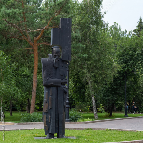 Omsk, Russia - July 29, 2019: beauty of our city center Omsk