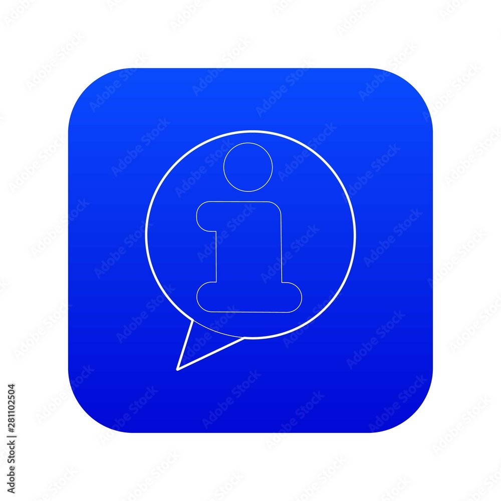 Information icon blue vector isolated on white background Information icon blue vector isolated on white background