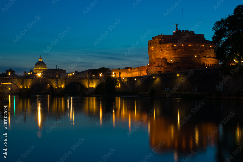 Rome view at night