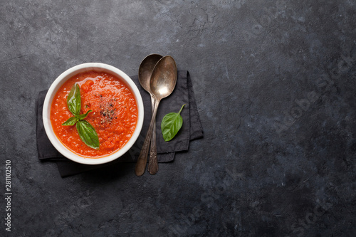 Fotografie Cold gazpacho soup