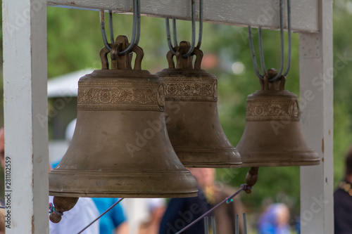 OMSK, RUSSIA - JULY 28, 2019: Religious procession in the city center, dedicated to the 1031th anniversary of the introduction of Christianity in Russia by Prince Vladimir in 988
