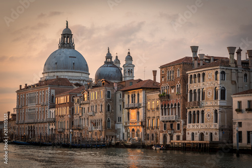 Basilica di Santa Maria della Salute on the banks of the Grand Canal. Venice. Italy photo