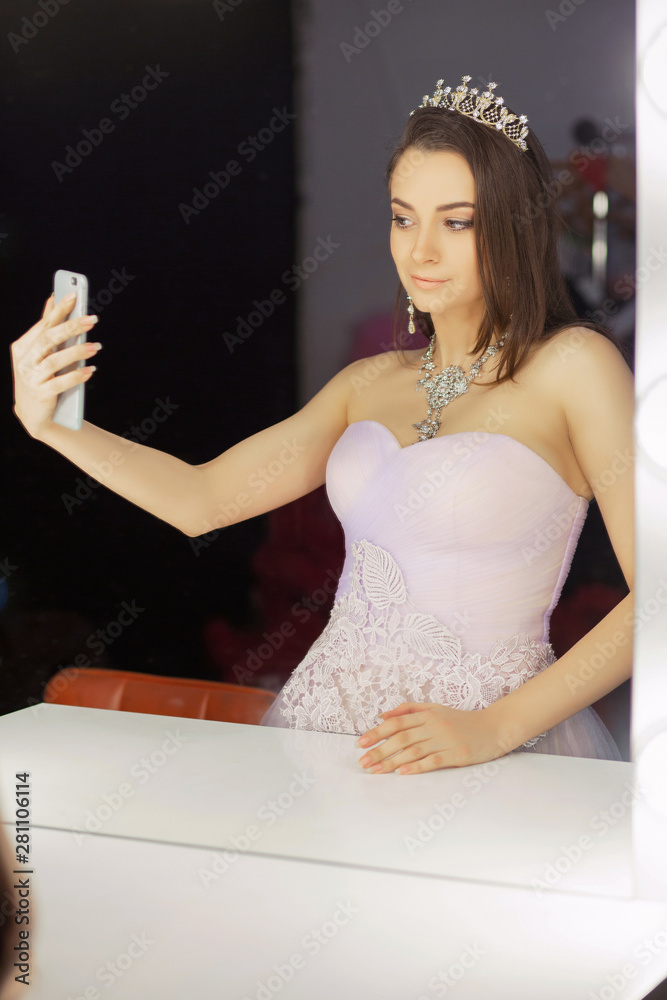 Nice young brunette posing in the studio. Nice young brunette posing in the studio.