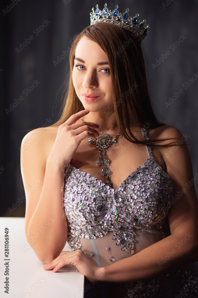 Pretty lady posing in a studio. Pretty lady posing in a studio.