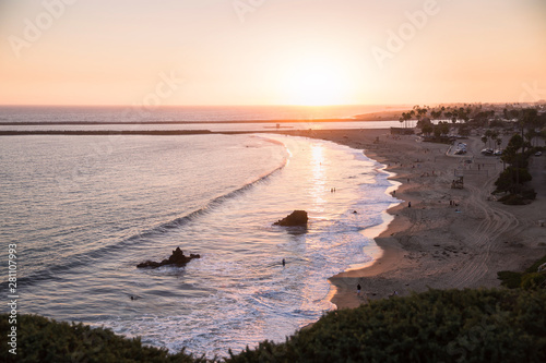 Sunset on the California coast. photo