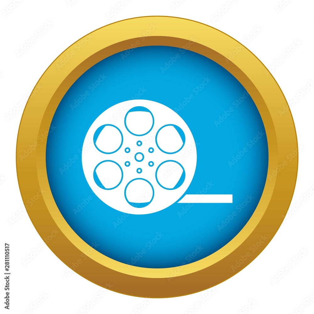 Film icon blue vector isolated on white background for any design Film icon blue vector isolated on white background for any design