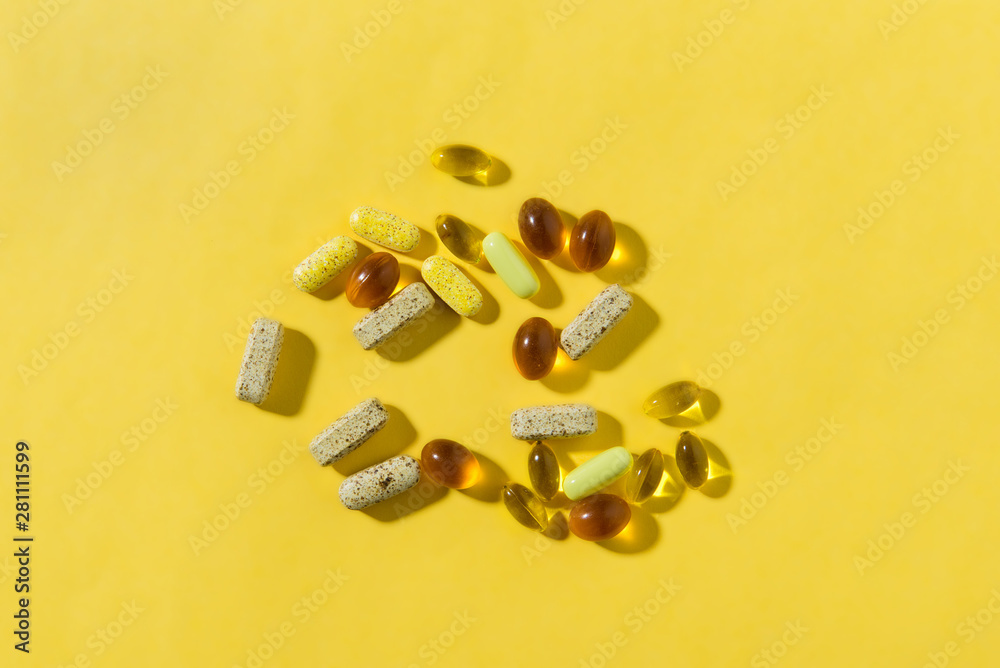Colored pills Colored pills