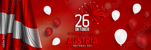 Austria Independence Day (Österreich Nationalfeiertag). October 26, Independence day of Austria vector. Austria national day.