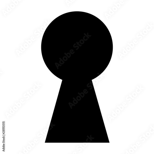 Keyhole icon vector. Key hole symbol, logo illustration.