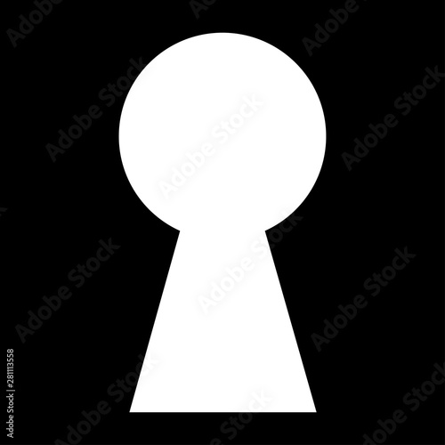 Keyhole icon vector. Key hole symbol, logo illustration.