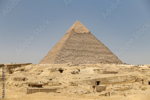 Pyramid of Khafre in Giza Pyramid Complex  Cairo  Egypt