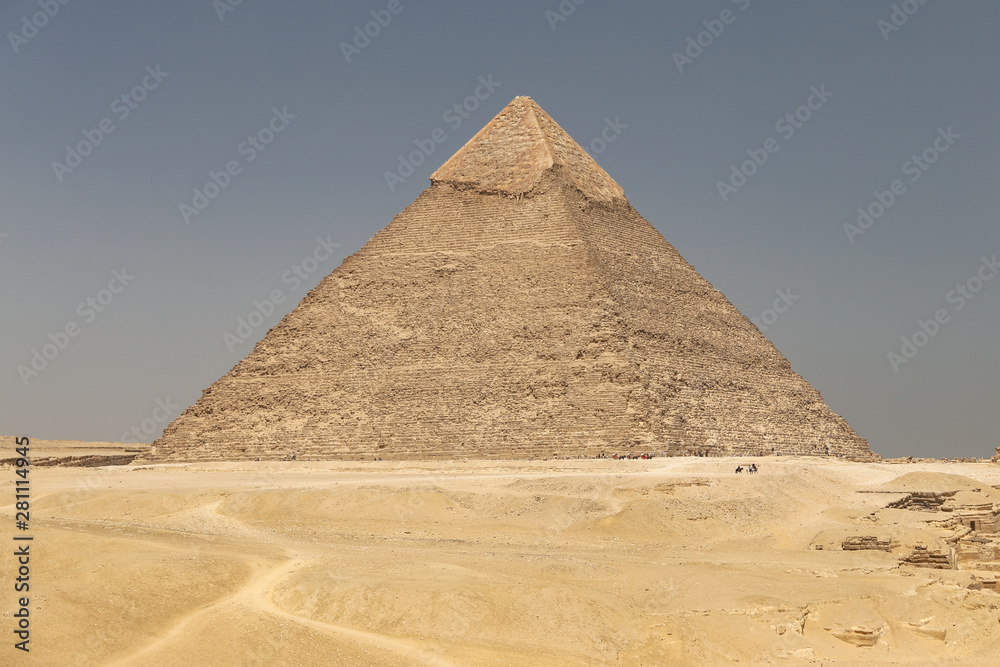 Pyramid of Khafre in Giza Pyramid Complex, Cairo, Egypt Pyramid of Khafre in Giza Pyramid Complex, Cairo, Egypt