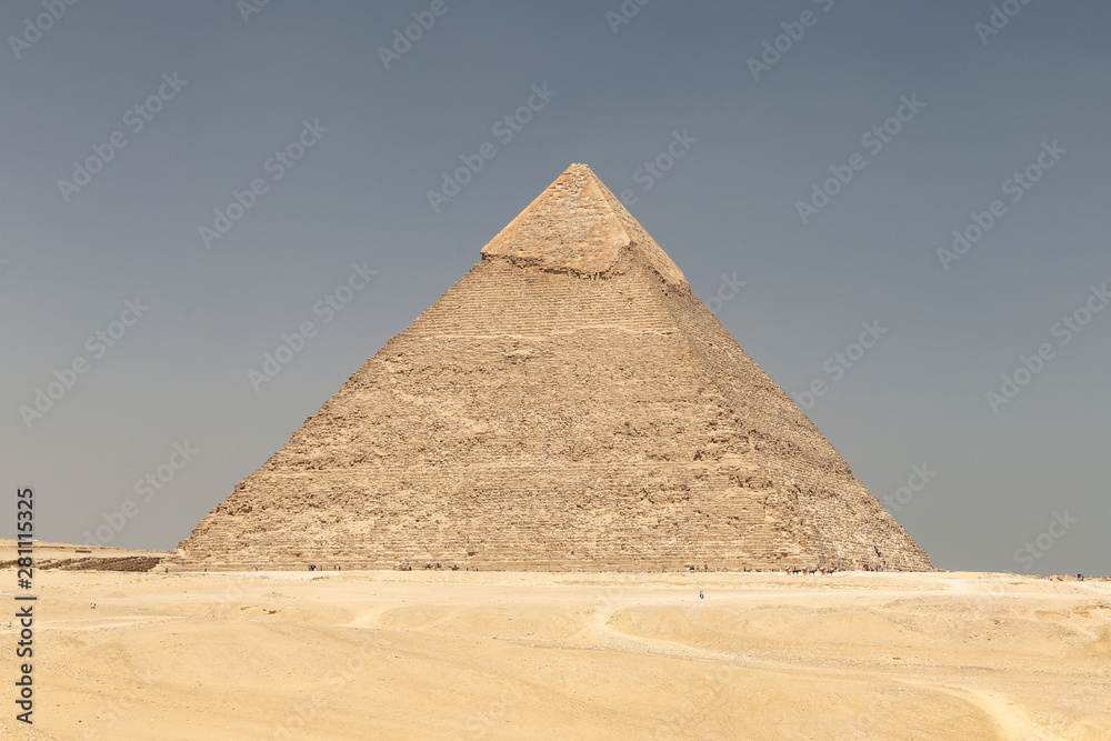 Pyramid of Khafre in Giza Pyramid Complex, Cairo, Egypt Pyramid of Khafre in Giza Pyramid Complex, Cairo, Egypt