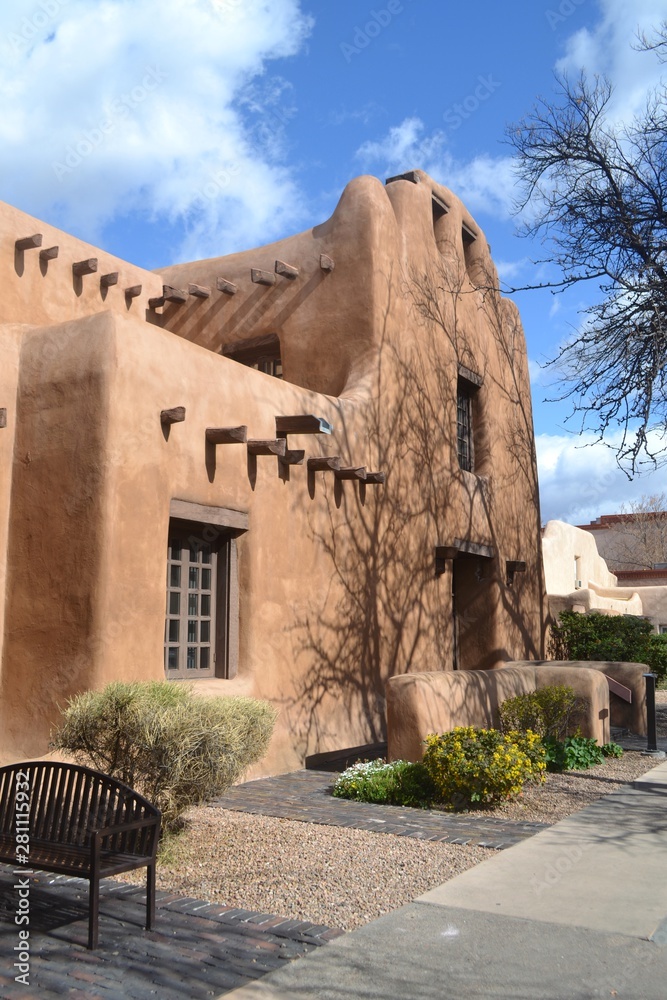 Fototapeta premium Traditional Southwest Adobe Architecture of Santa Fe