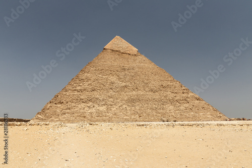 Pyramid of Khafre in Giza Pyramid Complex  Cairo  Egypt