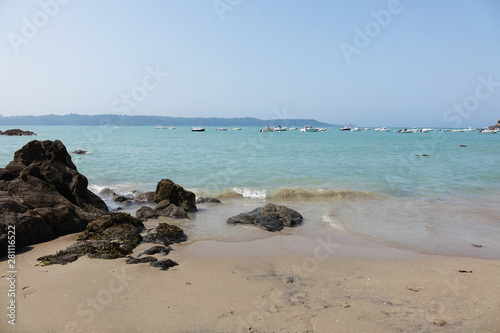 France. Bretagne. The beaches of village St.-Cast-le-Guildo