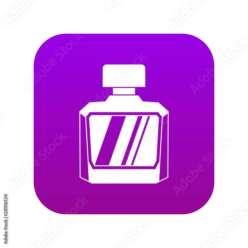 Jar of perfume icon digital purple for any design isolated on white vector illustration