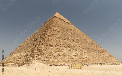 Pyramid of Khafre in Giza Pyramid Complex  Cairo  Egypt