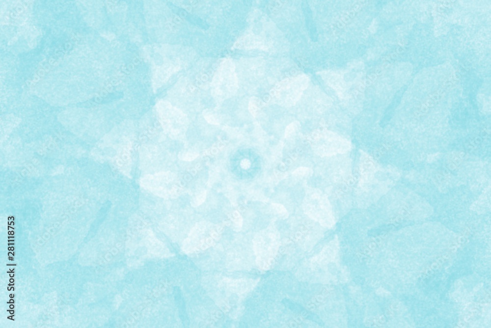 lice blue hand drawn watercolor mandala tile background pattern  