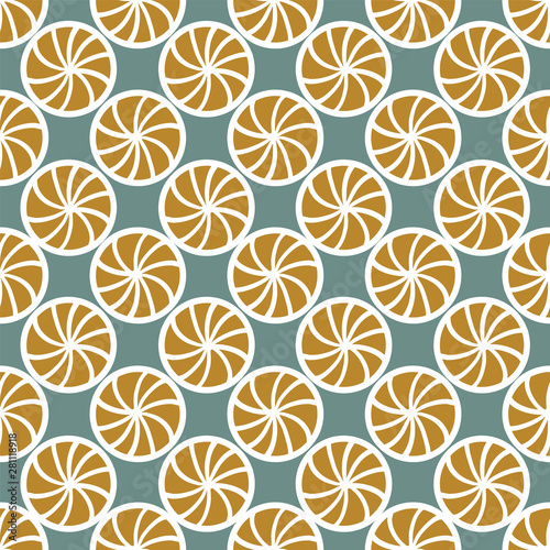 Vector abstract lemon shapes seamless pattern background