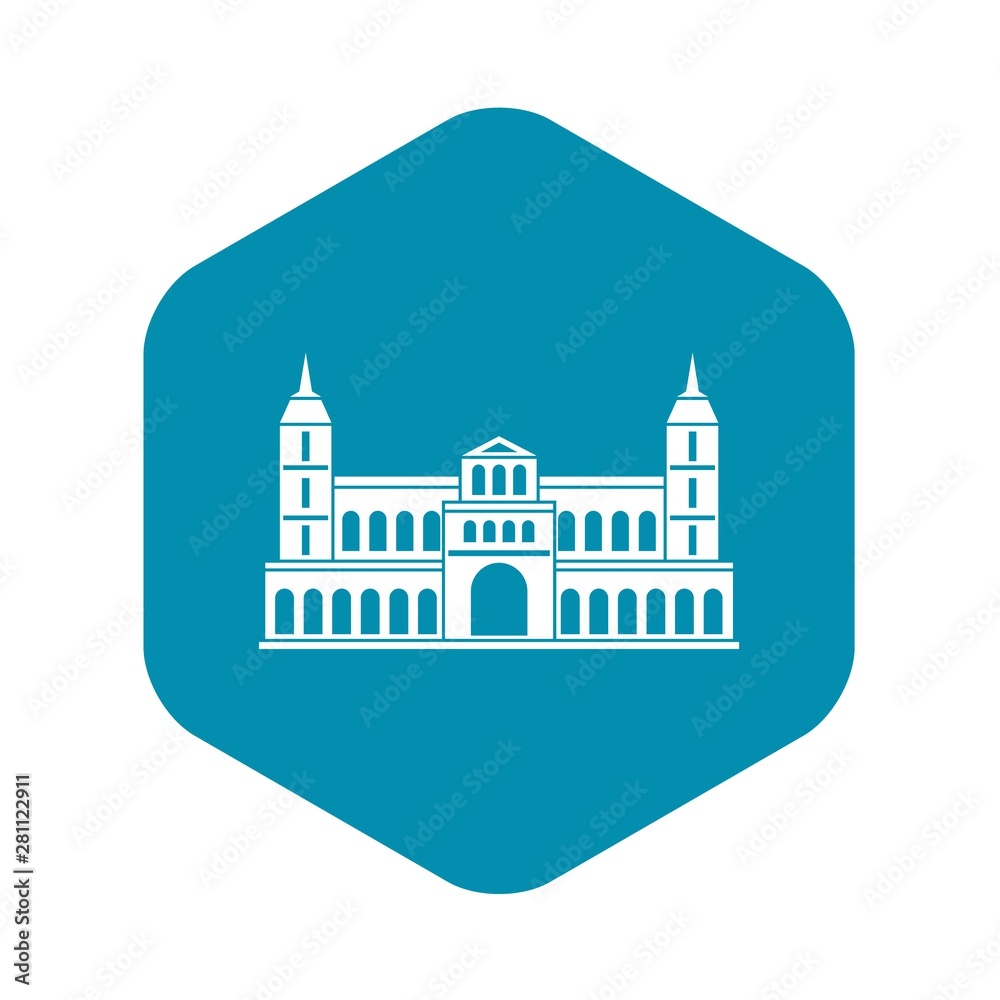 Castle icon. Simple illustration of castle vector icon for web