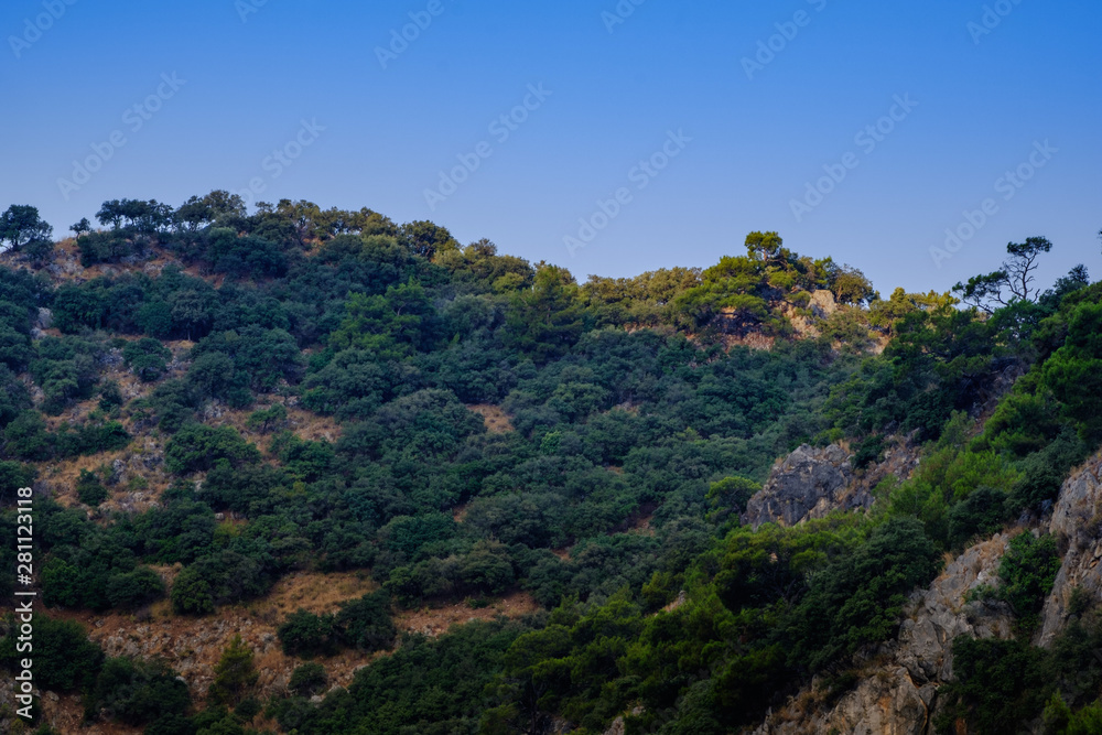 Oludeniz, Turkey. View of the mountains and sky at sunrise