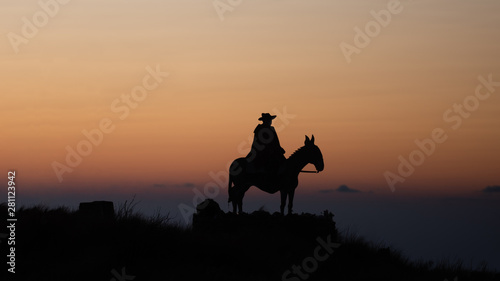 The pilgrim on the mule photo