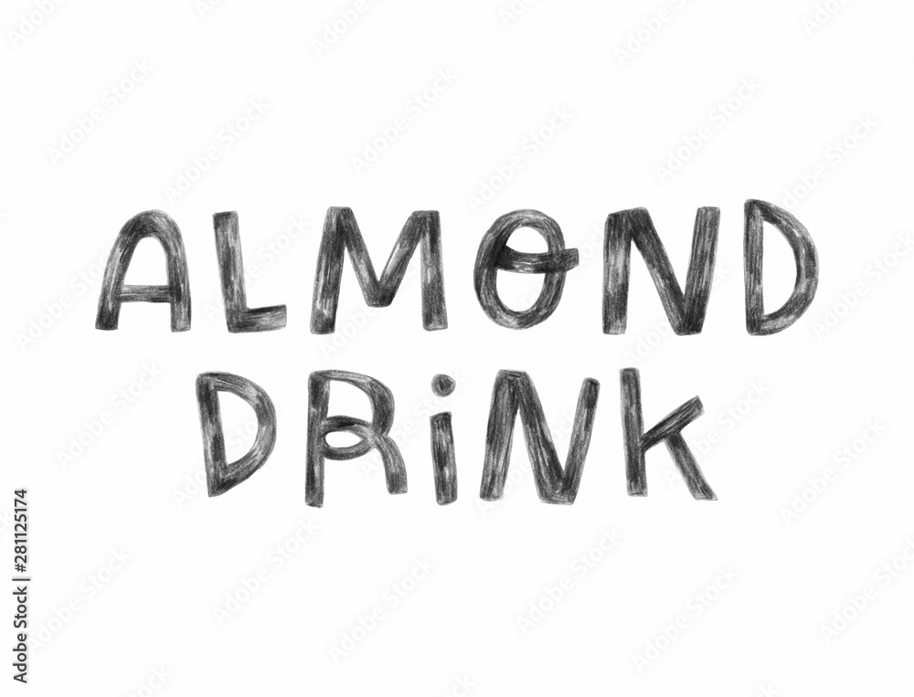 Almond drink. Healthy alternative to dairy. Hand drawn illustration on a white background. Template for banners, cards, posters, prints and other design projects. Almond drink. Healthy alternative to dairy. Hand drawn illustration on a white background. Template for banners, cards, posters, prints and other design projects.