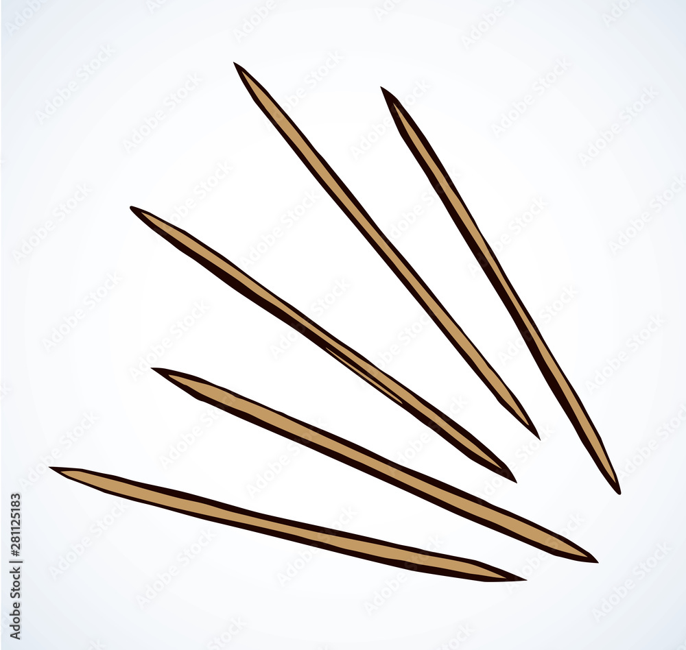Toothpicks. Vector drawing Stock Vector Adobe Stock