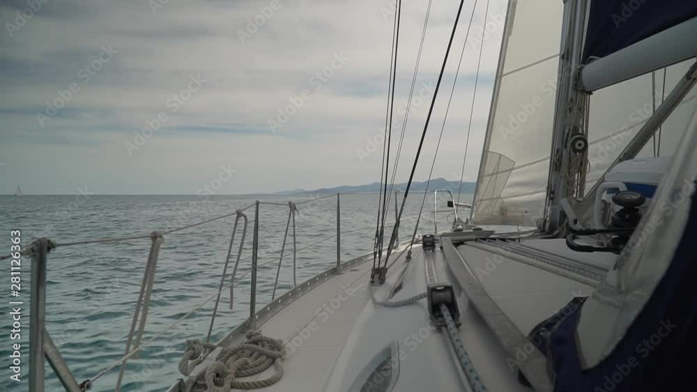 video from a sailboat sailing forward you can see the sail horizon video from a sailboat sailing forward you can see the sail horizon