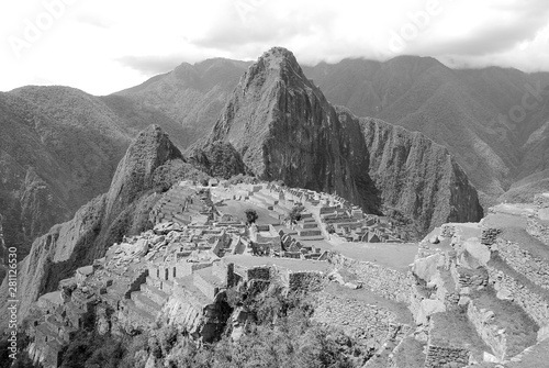 Canvas Print Machu Picchu or Machu Pikchu Quechua machu old, old person, pikchu pyramid; moun