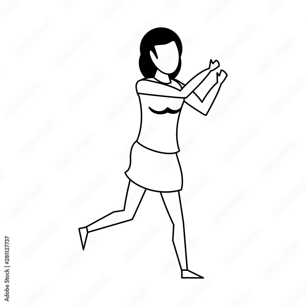 fitness sport exercise lifestyle cartoon in black and white fitness sport exercise lifestyle cartoon in black and white