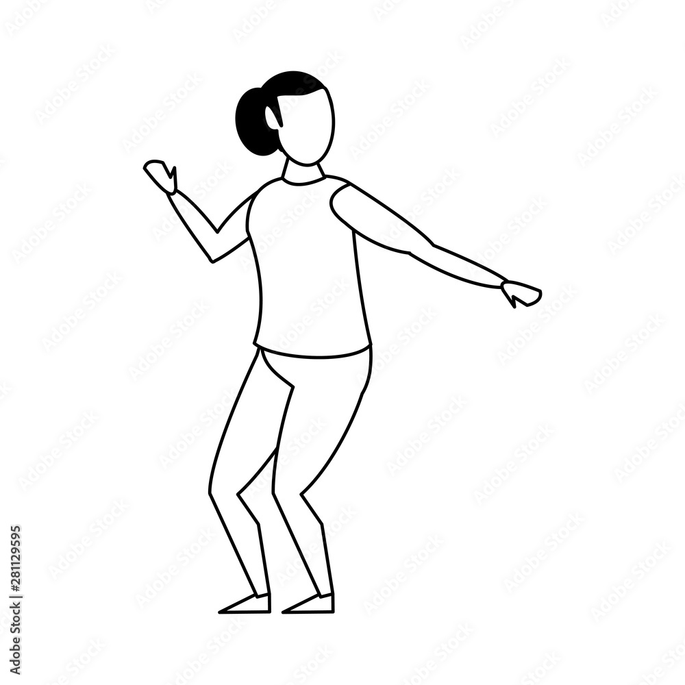 fitness sport exercise lifestyle cartoon in black and white fitness sport exercise lifestyle cartoon in black and white
