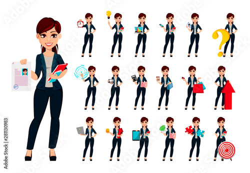 Young beautiful business woman