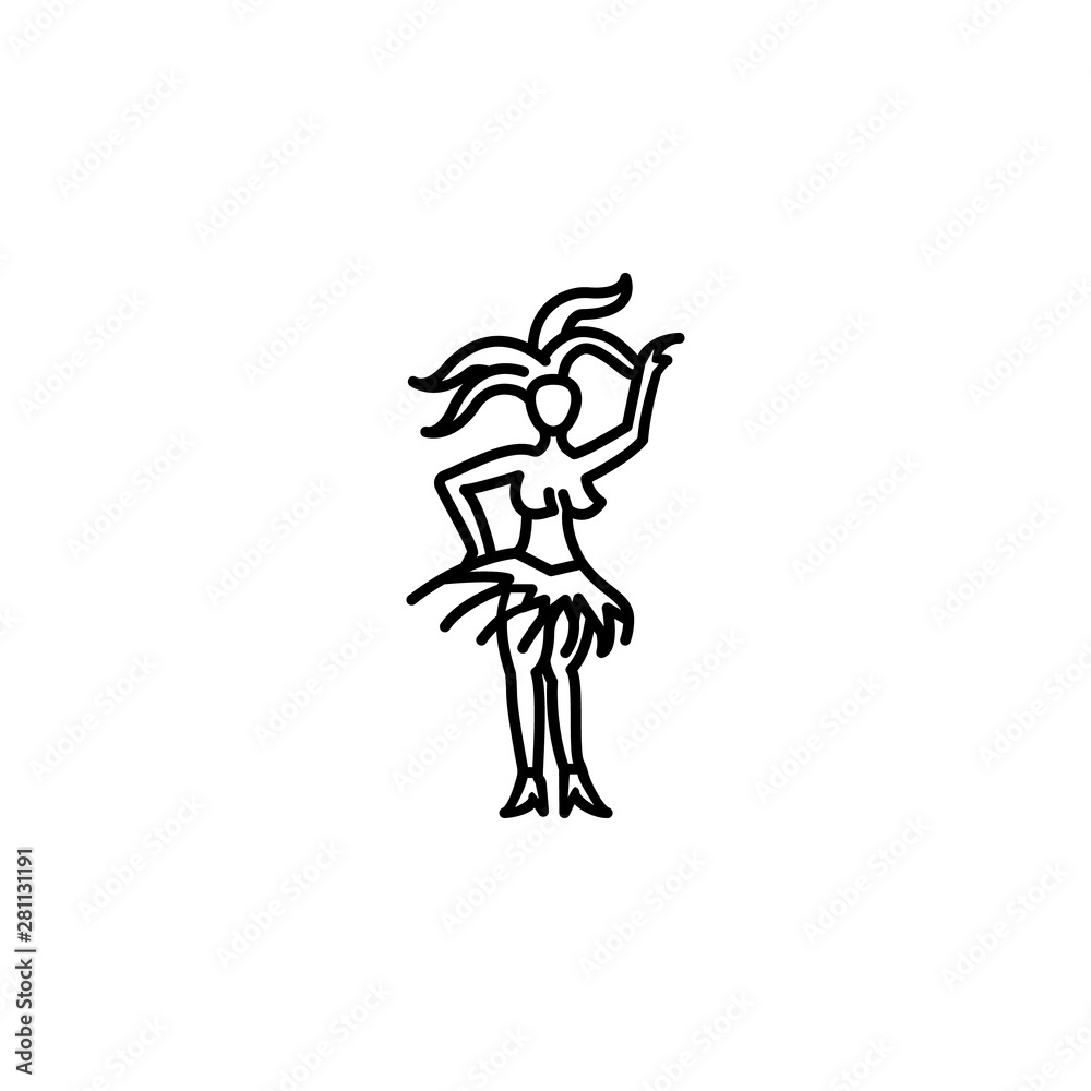 Naklejka premium Girl, brazilian carnival icon. Element of Brazilian carnival icon