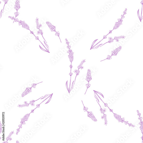Modern abstract design template with pink lavender violet pattern on purple background for textile design. Fabric texture.