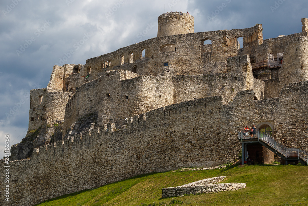 Famous biggest Slovakia Spissky castle registred in UNESCO