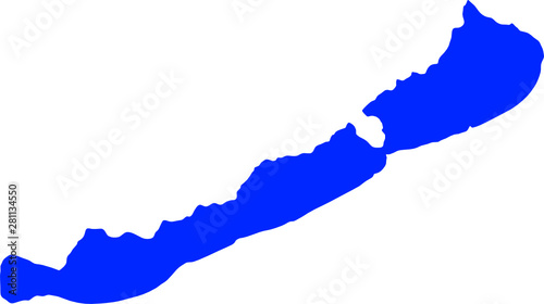 Obraz na plátně Lake Balaton, Hungary - simple shape vector illustration